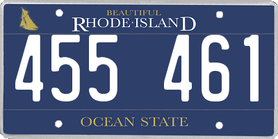 RI license plate 455461