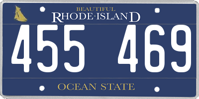 RI license plate 455469