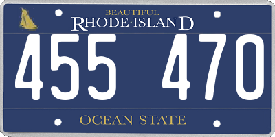 RI license plate 455470