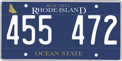 RI license plate 455472