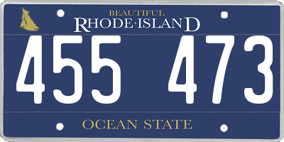 RI license plate 455473