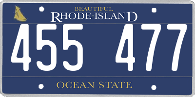 RI license plate 455477