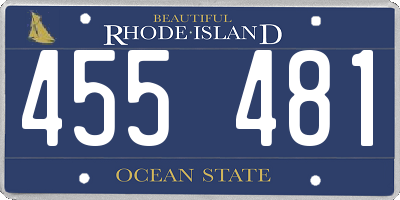RI license plate 455481