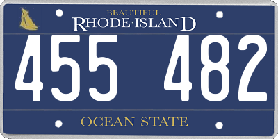 RI license plate 455482