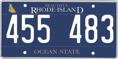 RI license plate 455483