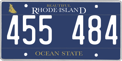 RI license plate 455484