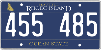 RI license plate 455485