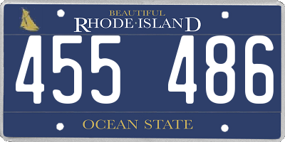 RI license plate 455486