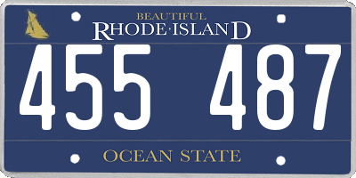 RI license plate 455487