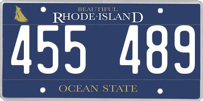 RI license plate 455489