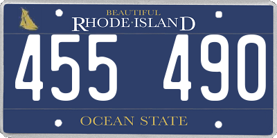 RI license plate 455490