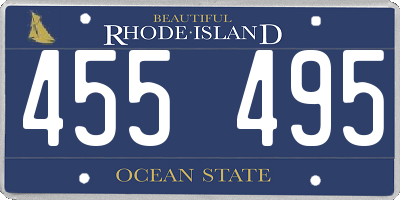 RI license plate 455495
