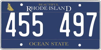 RI license plate 455497