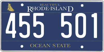 RI license plate 455501