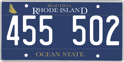 RI license plate 455502