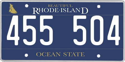 RI license plate 455504