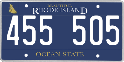RI license plate 455505