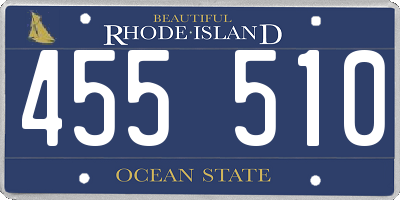 RI license plate 455510