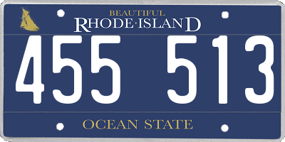 RI license plate 455513