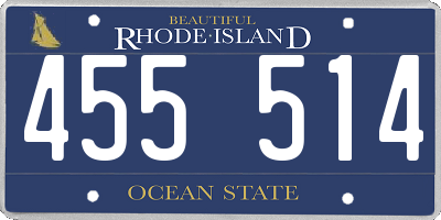 RI license plate 455514