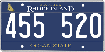 RI license plate 455520