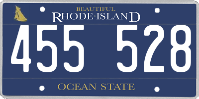 RI license plate 455528