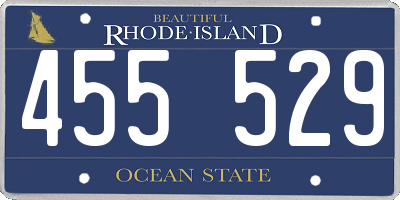 RI license plate 455529