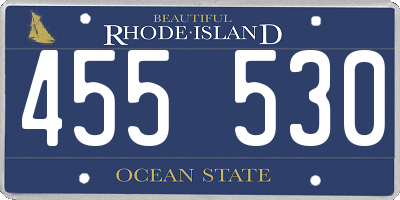 RI license plate 455530