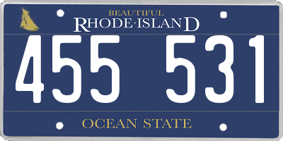 RI license plate 455531