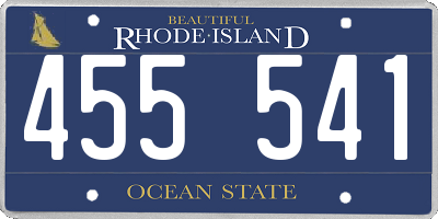 RI license plate 455541
