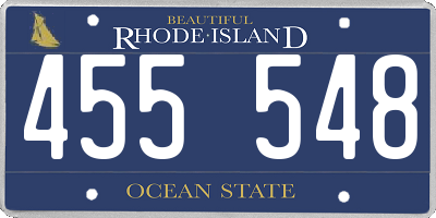 RI license plate 455548