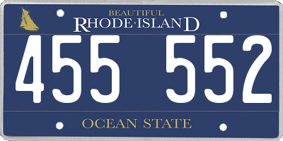 RI license plate 455552