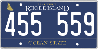 RI license plate 455559