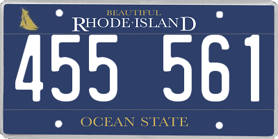 RI license plate 455561