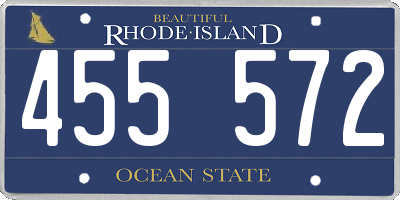 RI license plate 455572