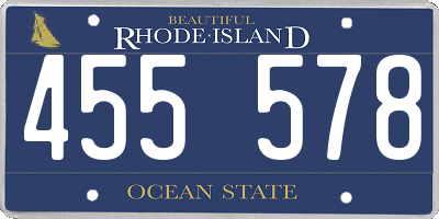 RI license plate 455578