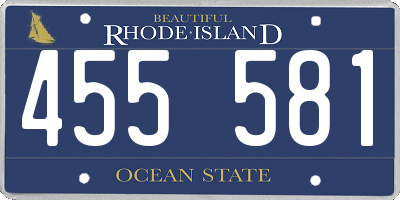 RI license plate 455581