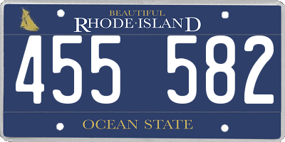 RI license plate 455582