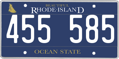 RI license plate 455585