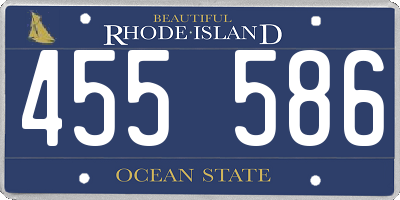 RI license plate 455586