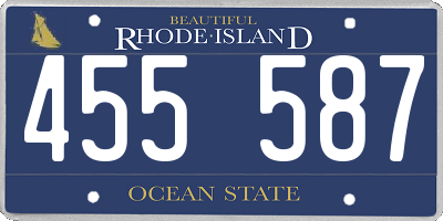 RI license plate 455587