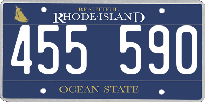 RI license plate 455590