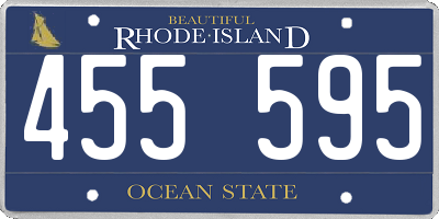 RI license plate 455595