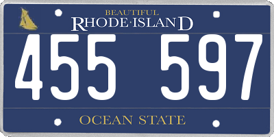 RI license plate 455597