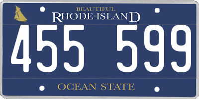 RI license plate 455599
