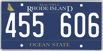 RI license plate 455606
