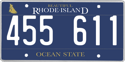 RI license plate 455611