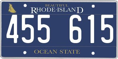 RI license plate 455615