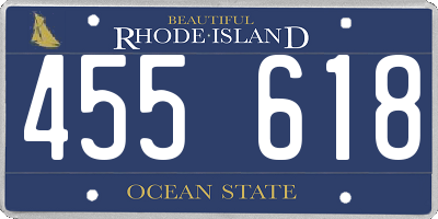 RI license plate 455618