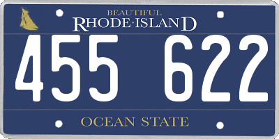RI license plate 455622